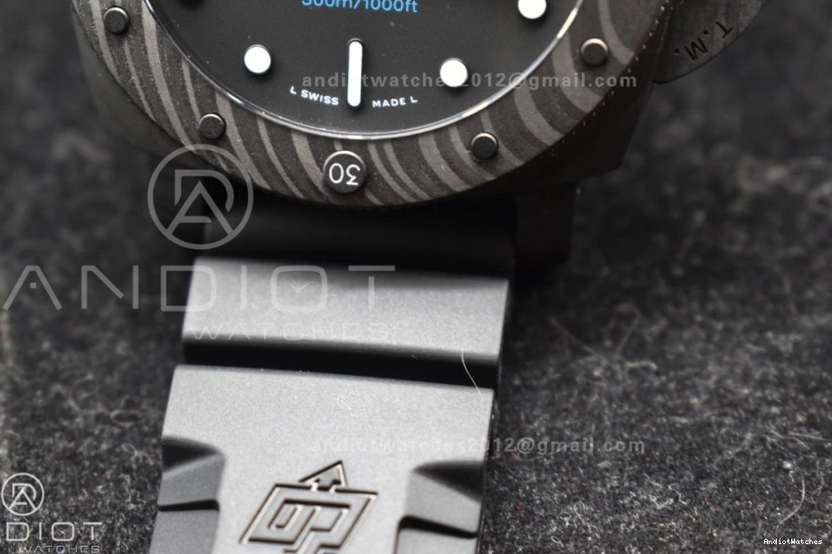 Clone FashionForward Dial Carbotech on Edition Strap VSF Best P.900 42mm PAM2231 Rubber 989 Black 0204